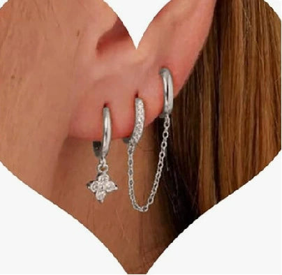 Wholesale Earrings Copper Zircon Geometric Style For Women