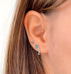 Wholesale Earrings Copper Zircon Geometric Style For Women