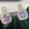 Wholesale Earrings Copper Zircon Simple Geometric Style For Women