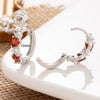 Wholesale Earrings Copper Zirconia Heart Shape Sweet Style