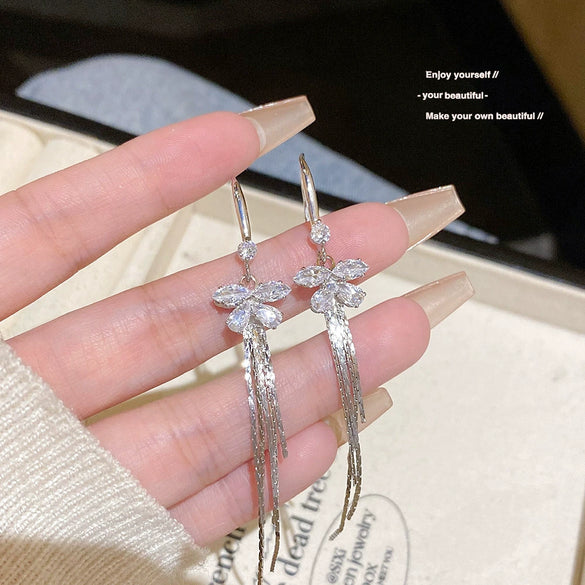 Wholesale Earrings Copper Zirconia Insect Shape Light Luxury Fashion