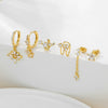 Wholesale Earrings Copper Zirconia Star Shape Light Luxury Women's