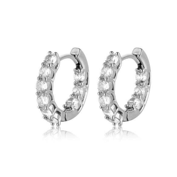 Wholesale Earrings Environmental Protection Copper Geometric Style With Diamond And Zircon