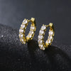 Wholesale Earrings Environmental Protection Copper Geometric Style With Diamond And Zircon