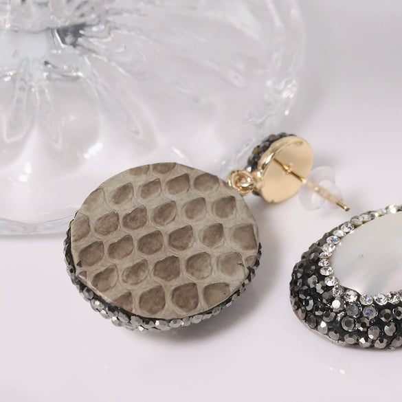 Wholesale Earrings Freshwater Pearl Geometric Baroque Style Electroplated For Women