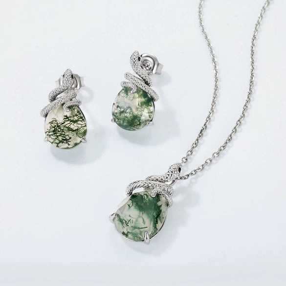 Wholesale Earrings Geometric Agate 925 Silver Elegance Diamond Style