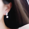 Wholesale Earrings Imitation Pearl Copper Geometric Light Luxury Style For Women