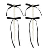Wholesale Earrings Imitation Pearl Ribbon Bow Tie Handmade