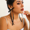 Wholesale Earrings Imitation Pearl Ribbon Bow Tie Handmade