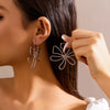 Wholesale Earrings Iron Geometric Punk Style Fanshaped Electroplated For Women