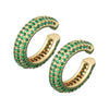 Wholesale Earrings Light Luxury Copper Ushaped Zircon Plated Gold