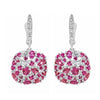 Wholesale Earrings Luxury Red Crystal Copper Geometric Women's Accessories
