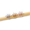 Wholesale Earrings Metal Inlaid Zircon Crown Style Stainless Steel