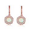 Wholesale Earrings Metal Opal Zircon Geometric Gold Plated