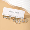 Wholesale Earrings Mixed Materials Geometric Inlaid Pearl Sweet Style For Women