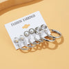 Wholesale Earrings Mixed Materials Geometric Inlaid Pearl Sweet Style For Women