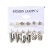 Wholesale Earrings Mixed Materials Geometric Inlaid Pearl Sweet Style For Women