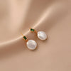 Wholesale Earrings Natural Freshwater Pearl Geometric Baroque Irregular Style