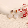 Wholesale Earrings Natural Freshwater Pearl Geometric Baroque Irregular Style