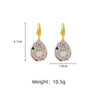 Wholesale Earrings Natural Pearl Baroque Tourmaline Colorful Retro Medieval Style Electroplating