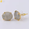 Wholesale Earrings Natural Stone Alloy Accessories Gold Plated Minimalist Style