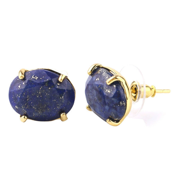 Wholesale Earrings Natural Stone Alloy Accessories Gold Plated Minimalist Style