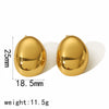 Wholesale Earrings Oval Stainless Steel Geometric Electroplated For Women