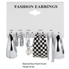 Wholesale Earrings Pearl Pendant Retro Simple Love Geometric Alphanumeric Butterfly Black And White Checkerboard Ladies Set