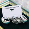 Wholesale Earrings Pearl Pendant Retro Simple Love Geometric Alphanumeric Butterfly Black And White Checkerboard Ladies Set