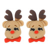 Wholesale Earrings Plastic Resin Cartoon Christmas Tree Bell Gloves Boots Elk Electroplated Women's