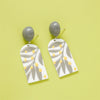 Wholesale Earrings Plastic Resin Geometric 3D Printing Oil Painting Style Electroplating
