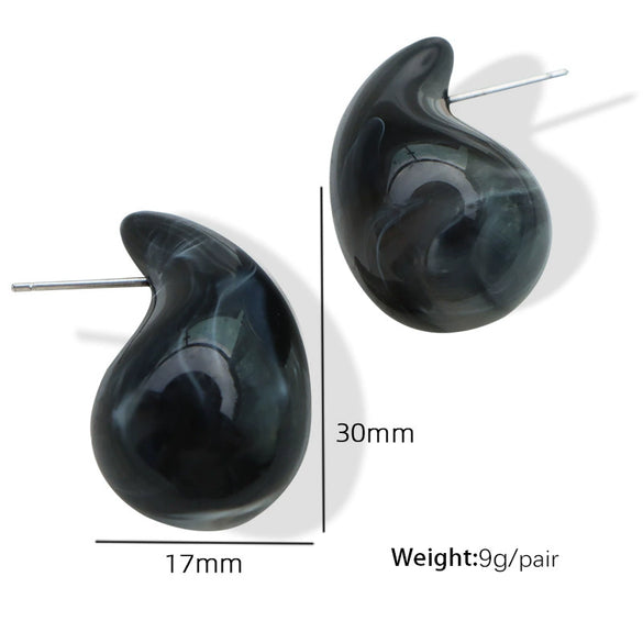Wholesale Earrings Resin Dropshaped Dripping Oil Style