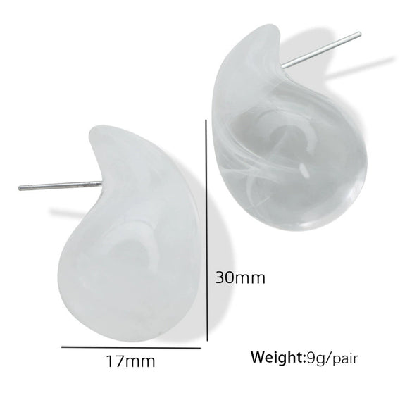 Wholesale Earrings Resin Dropshaped Dripping Oil Style