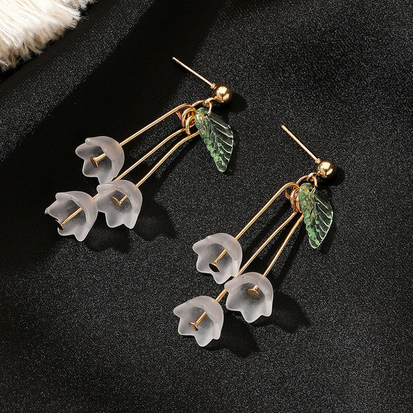 Wholesale Earrings Resin Flower Style Electroplating For Women