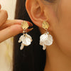 Wholesale Earrings Resin Shell Geometric Handmade Minimalist Women's