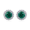 Wholesale Earrings Retro Geometric Style 925 Silver Inlaid With Color Treasures And Diamond Treatment