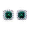 Wholesale Earrings Retro Geometric Style 925 Silver Inlaid With Color Treasures And Diamond Treatment