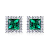 Wholesale Earrings Retro Geometric Style 925 Silver Inlaid With Color Treasures And Diamond Treatment