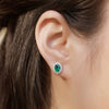 Wholesale Earrings Retro Geometric Style 925 Silver Inlaid With Color Treasures And Diamond Treatment