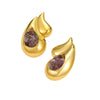 Wholesale Earrings Retro Simple Titanium Steel And Stainless Steel 18K Plated Water Drop Style