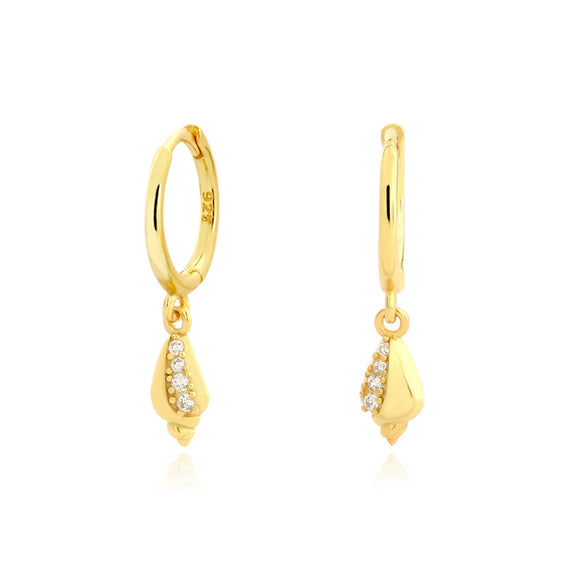 Wholesale Earrings S925 Silver Conch Animal Zodiac Niche Style Electroplated For Women