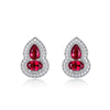 Wholesale Earrings S925 Silver Geometric Cultivation Color Treasure Diamond Design Elegant For Women