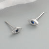 Wholesale Earrings S925 Silver Geometric Devil's Eye Electroplated
