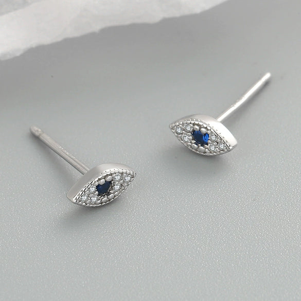 Wholesale Earrings S925 Silver Geometric Devil's Eye Electroplated