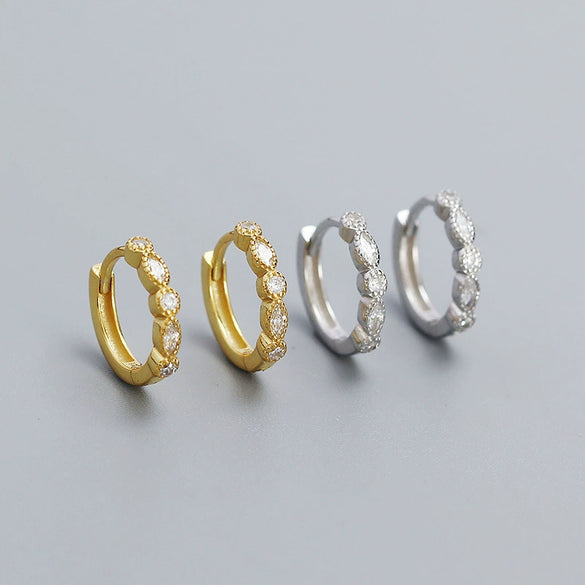 Wholesale Earrings S925 Silver Geometric Ins Style Electroplated For Women