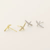 Wholesale Earrings S925 Silver Geometric Pattern Electroplated For Men And Women