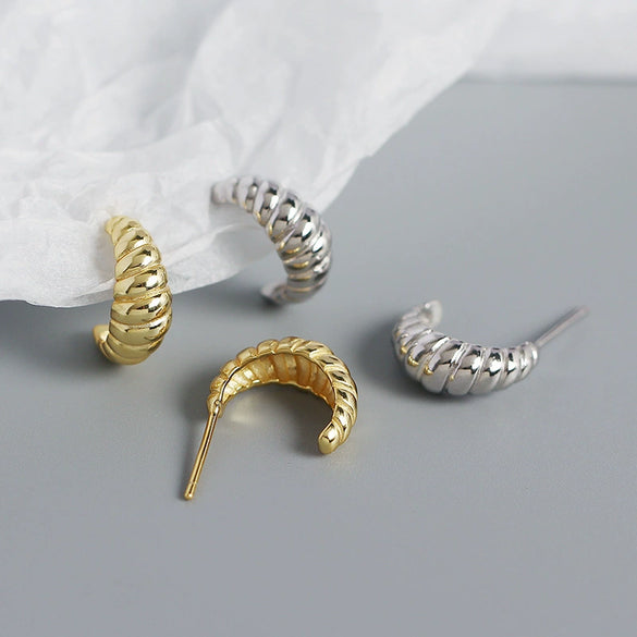 Wholesale Earrings S925 Silver Geometric Style Electroplated For Women