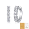 Wholesale Earrings S925 Silver Heavy Industry Inlaid Moissanite Geometric Style