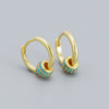 Wholesale Earrings S925 Silver Minimalist Rotating Beads Geometric Electroplated