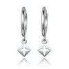 Wholesale Earrings S925 Silver Needle Geometric Cut Out Cross Design Electroplated
